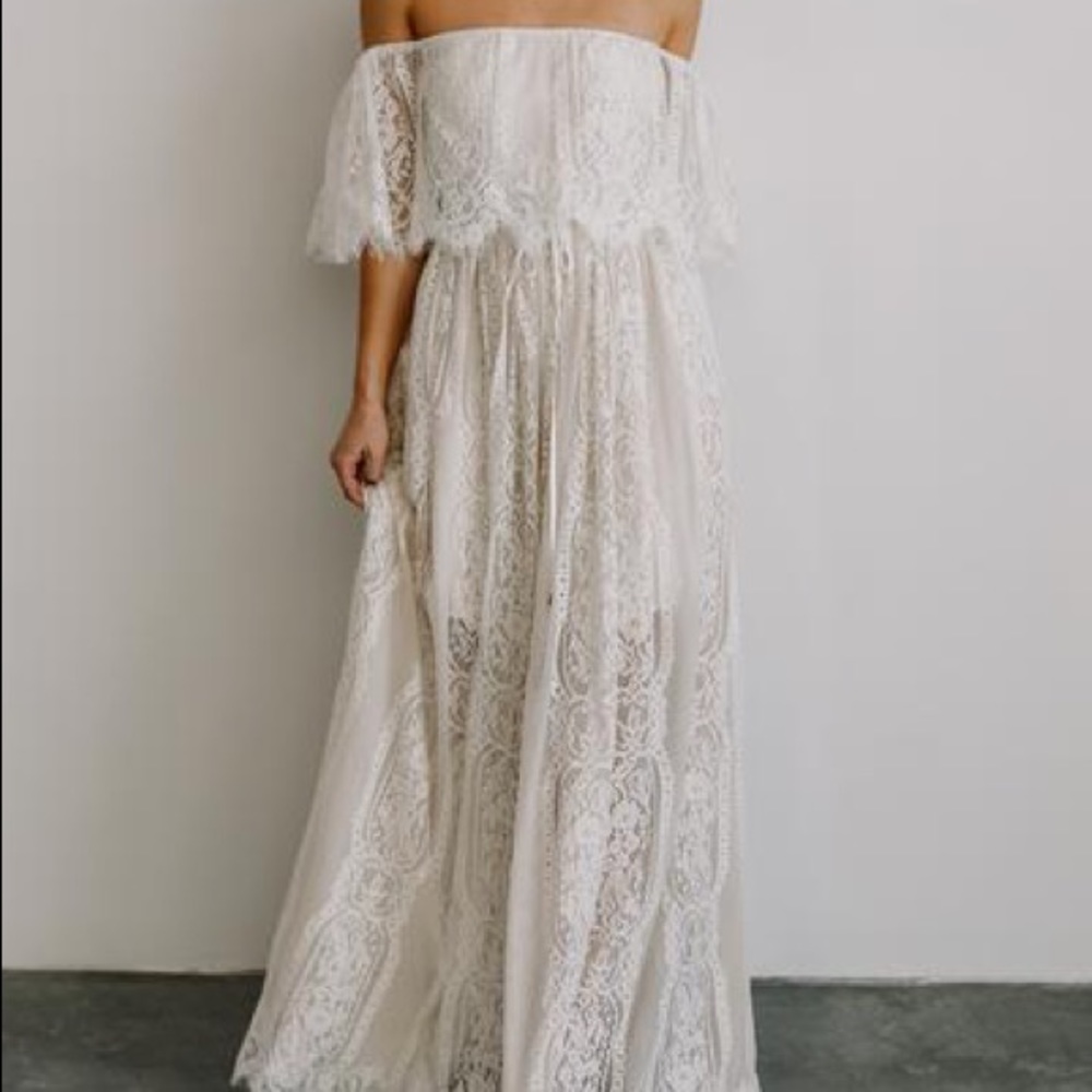 Baltic Born Caroline Off White Lace Maxi dress XXL